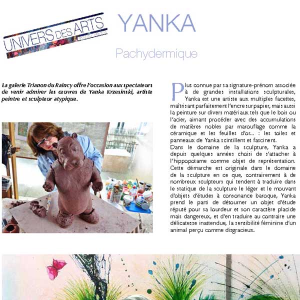 Yanka peintre- L'Univers des Arts 2013